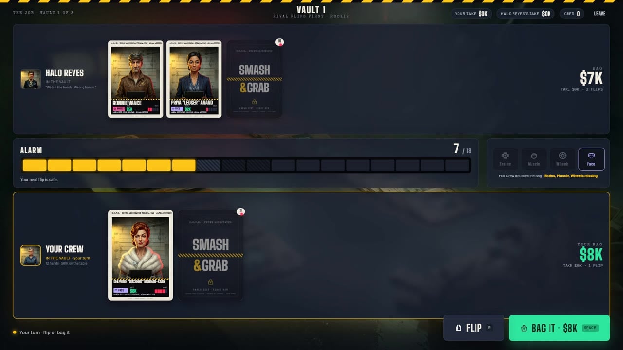 Smash & Grab — The Job card-game gameplay, in development